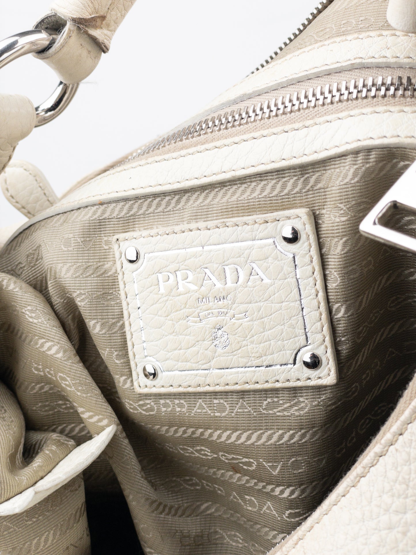 Prada 2000s ‘Vitello Daino’ Hobo Shoulder Bag