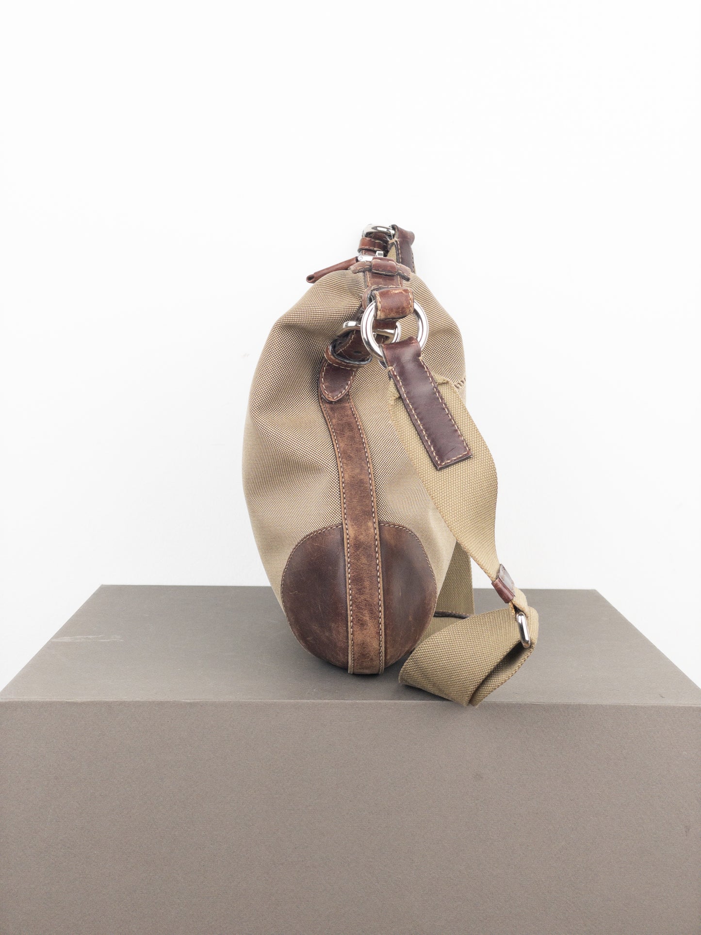 Prada 2000s Jacquard Canvas Crossbody Bag
