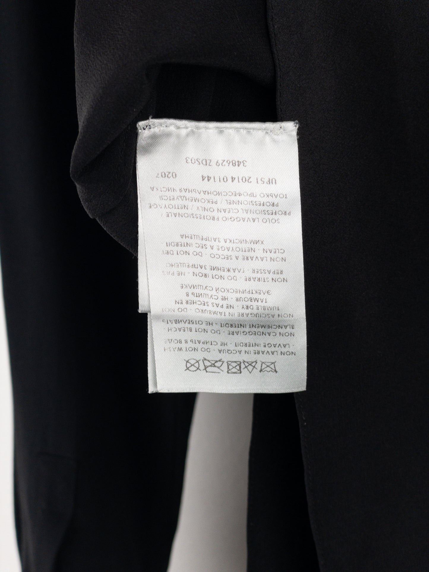 Gucci SS15 Leather Pannel Button-Up Blouse