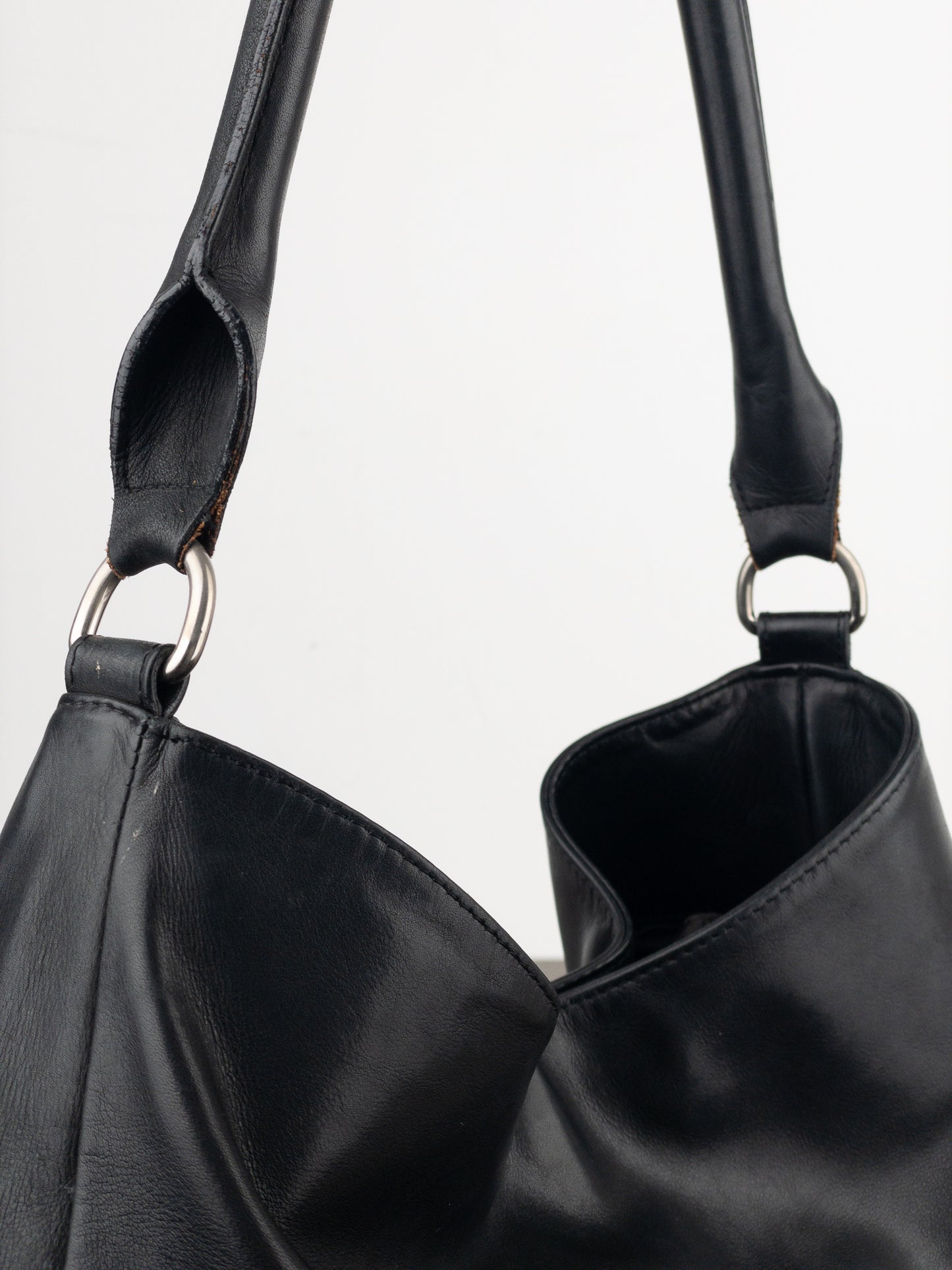 Maison Margiela Leather Hobo Shoulder Tote Bag