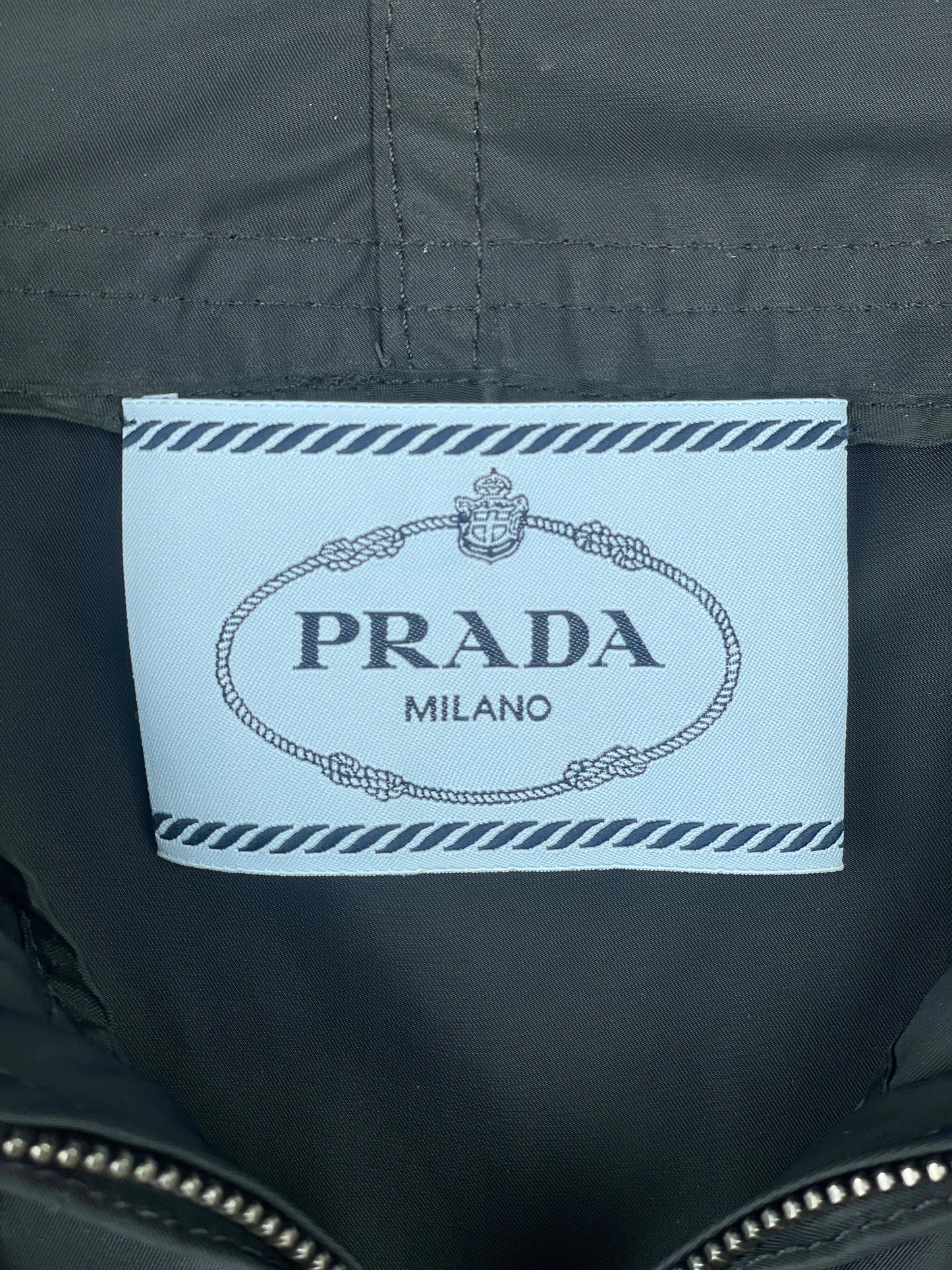 Prada Cropped Logo-Emblem Parka Jacket
