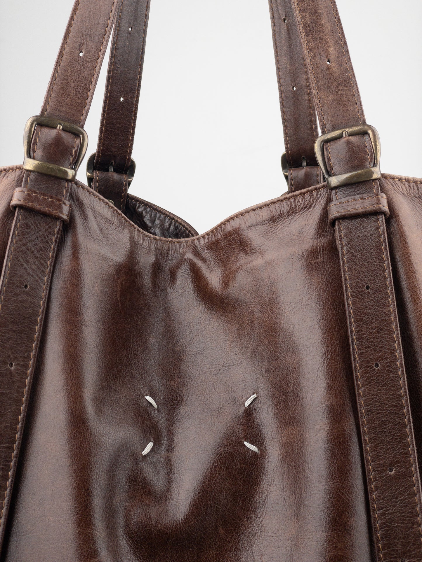 Maison Margiela Large Leather Shopper Tote Bag