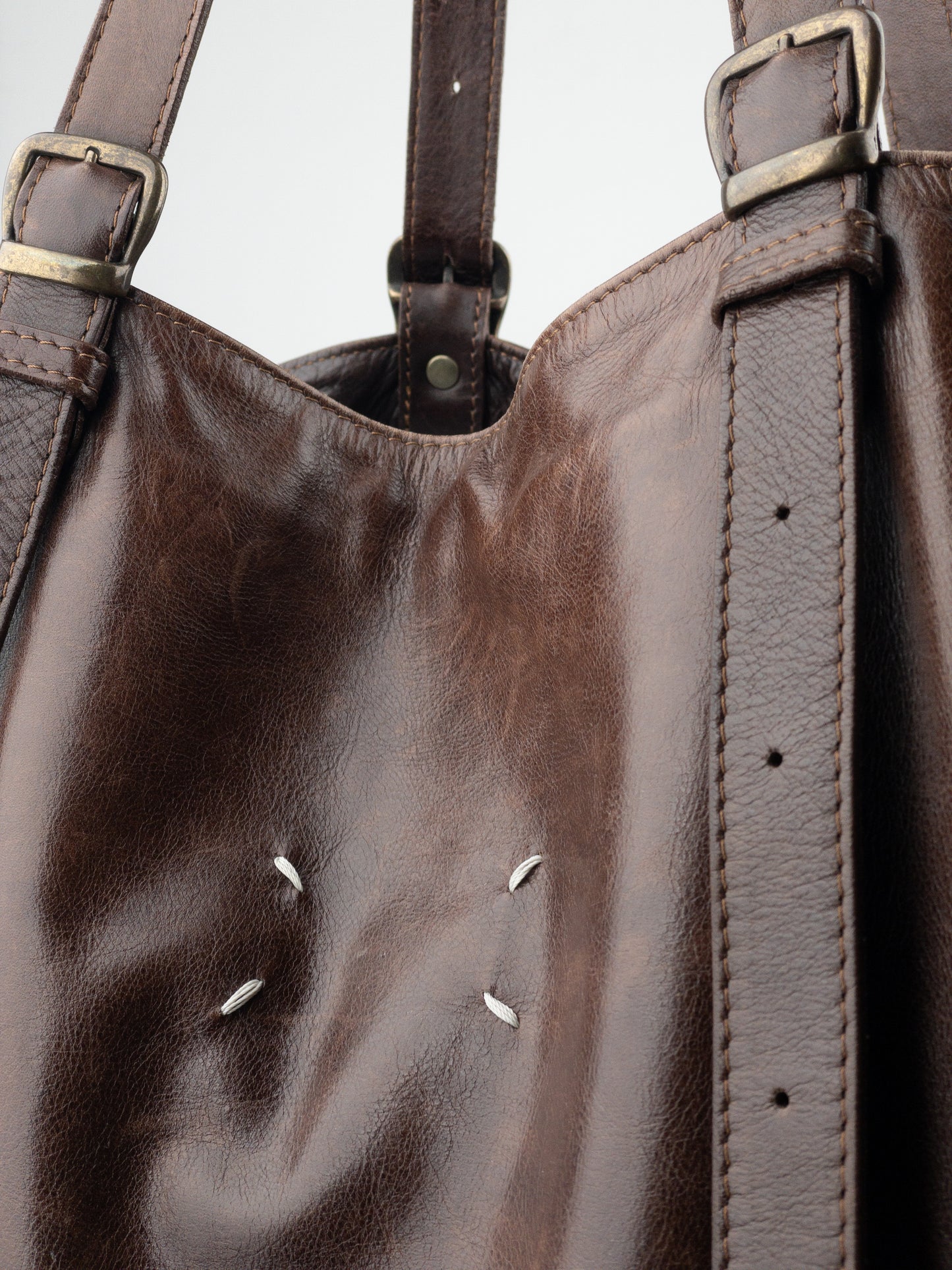 Maison Margiela Large Leather Shopper Tote Bag