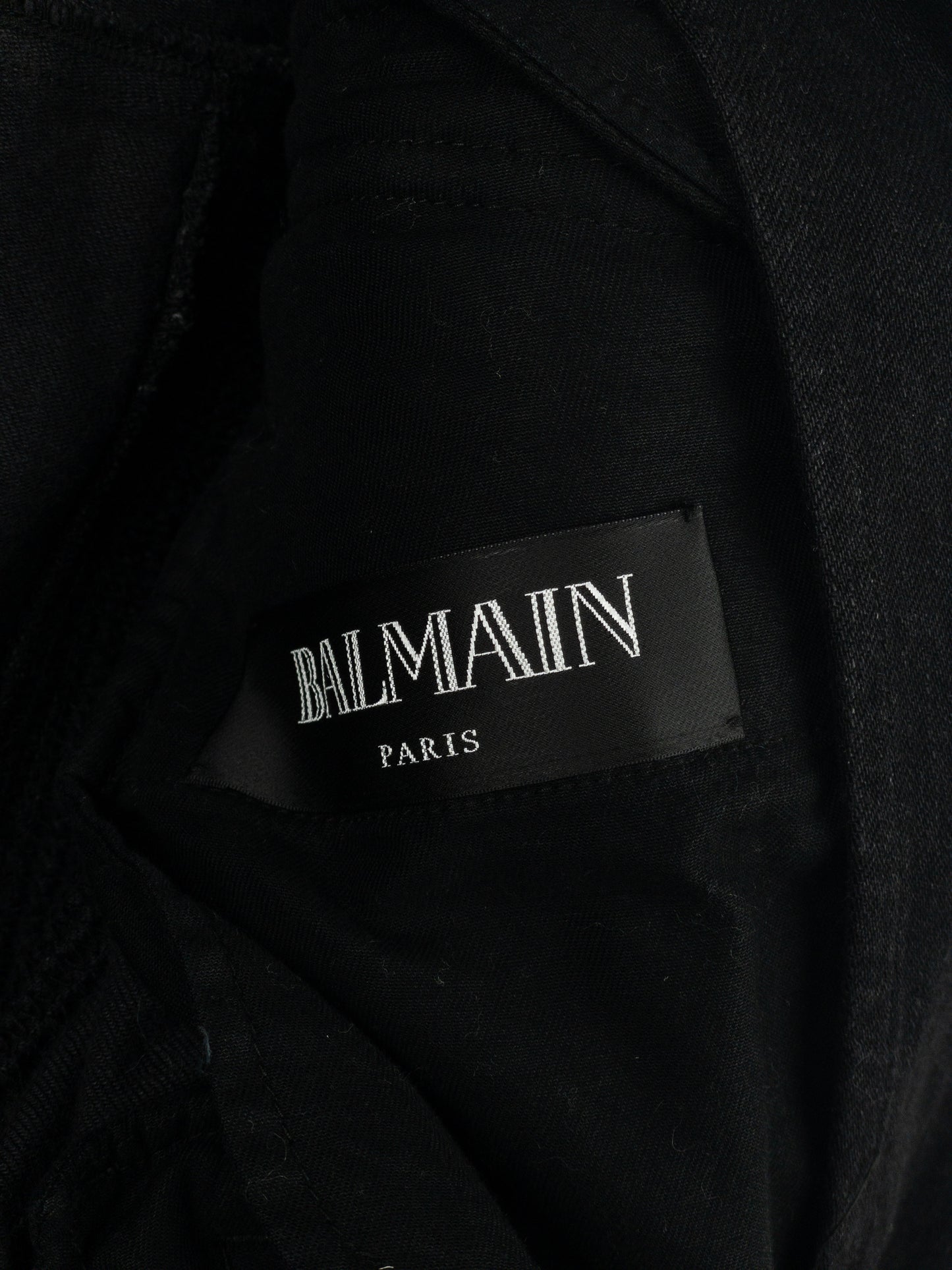 Balmain Hooded Denim Perfecto Biker Jacket