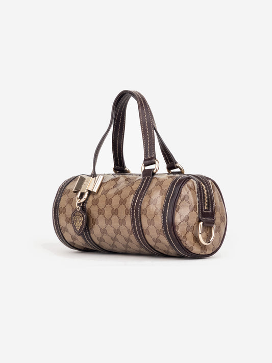 Gucci by Frida Giannini 2010s Mini Boston 'Duchessa' Crystal Monogram Handbag