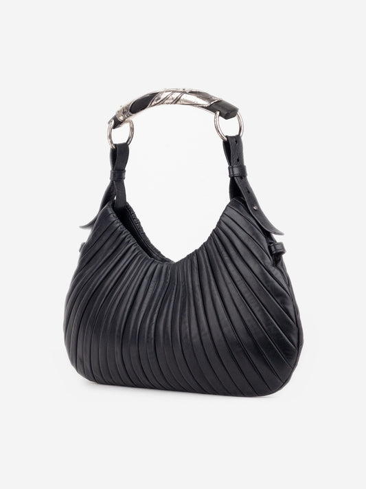 YSL Rive Gauche by Tom Ford AW01 Pleated Mombasa Hobo Shoulder Bag