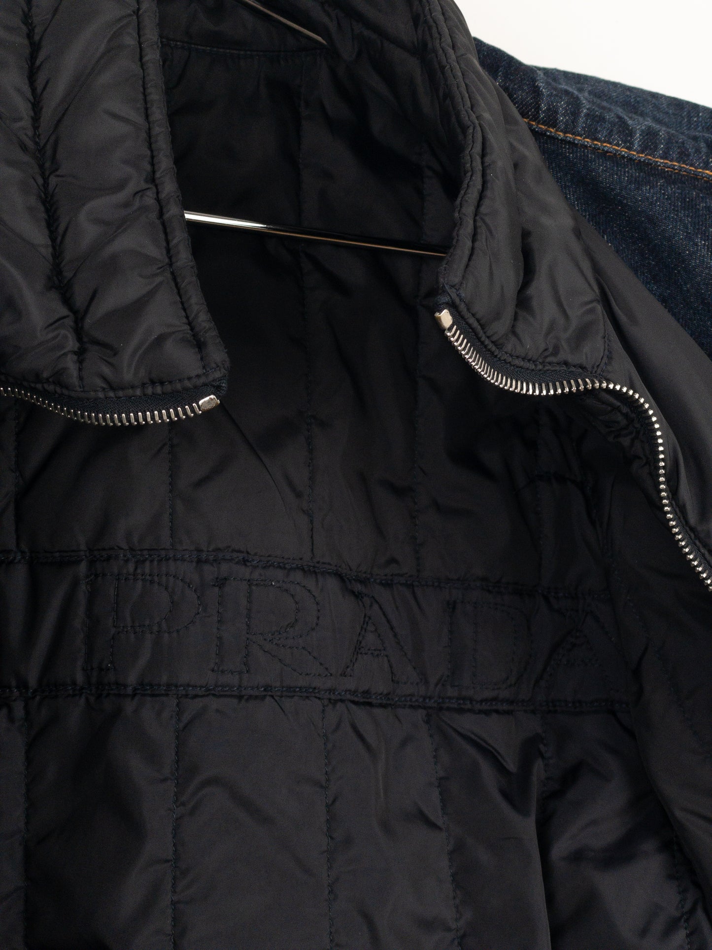 Prada AW05 Lined Denim Trucker Jacket