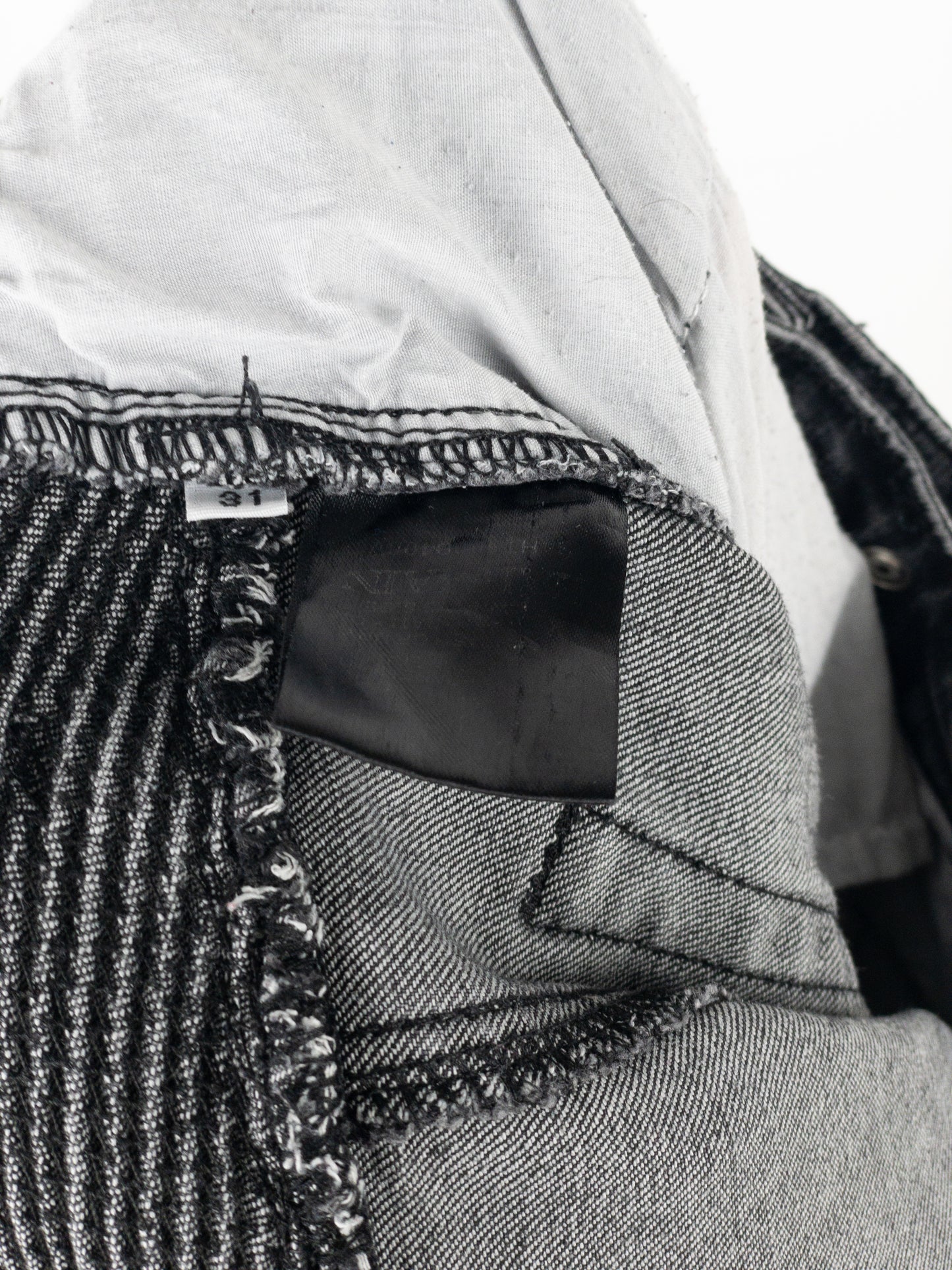 Balmain Bondage-Strap Biker Cargo Denim Jeans