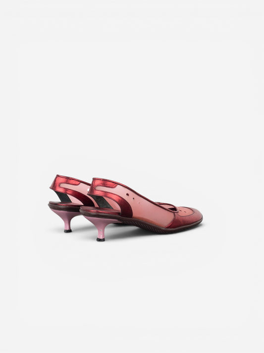 Miu Miu SS00 Transparent Space Bubble Slingback Kitten Heels – photo 2