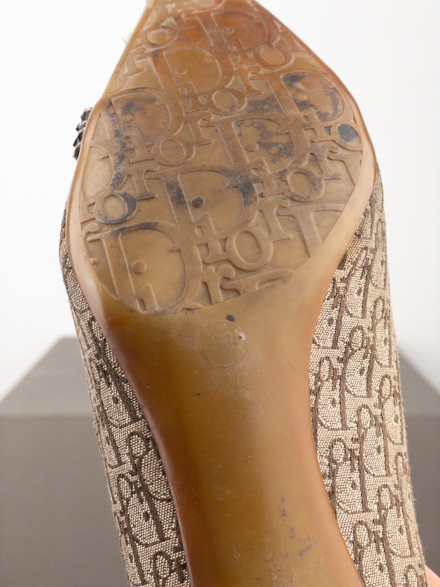 Dior by Galliano 2000s Diorissimo Monogram Buckle Pump Heels