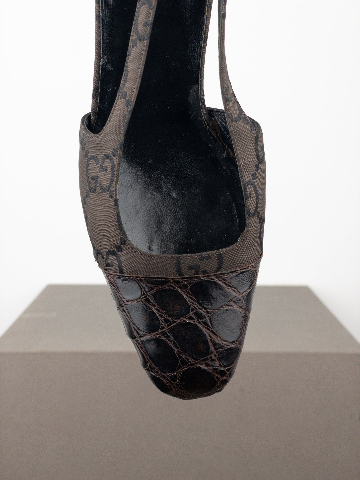 Gucci by Tom Ford SS98 Square Toe Crystal Slingback Pump Heels