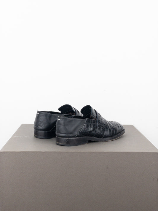 Maison Margiela Crocodile Tabi Penny Loafers