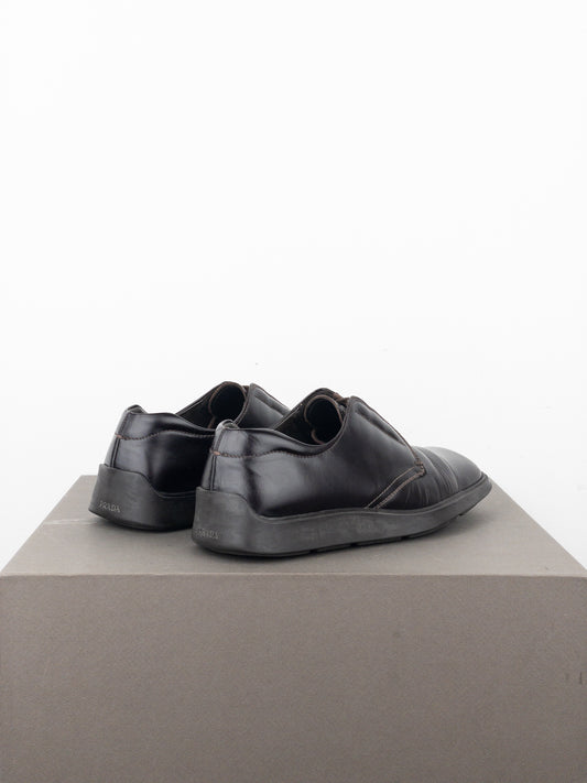 Prada AW99 Square Toe Creeper Derby Shoes