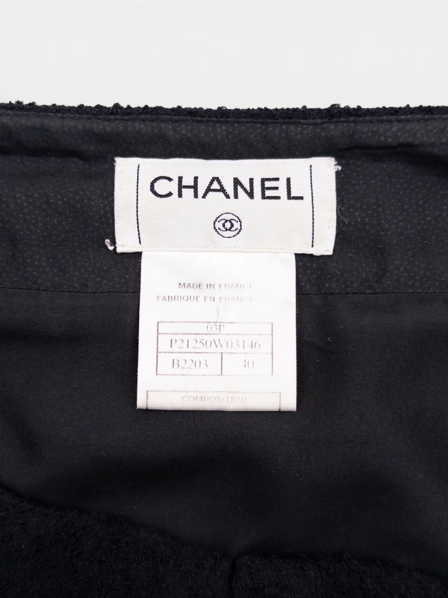 Chanel by Karl Lagerfeld AW03 Studded Tweed Boucle Lace Midi Skirt