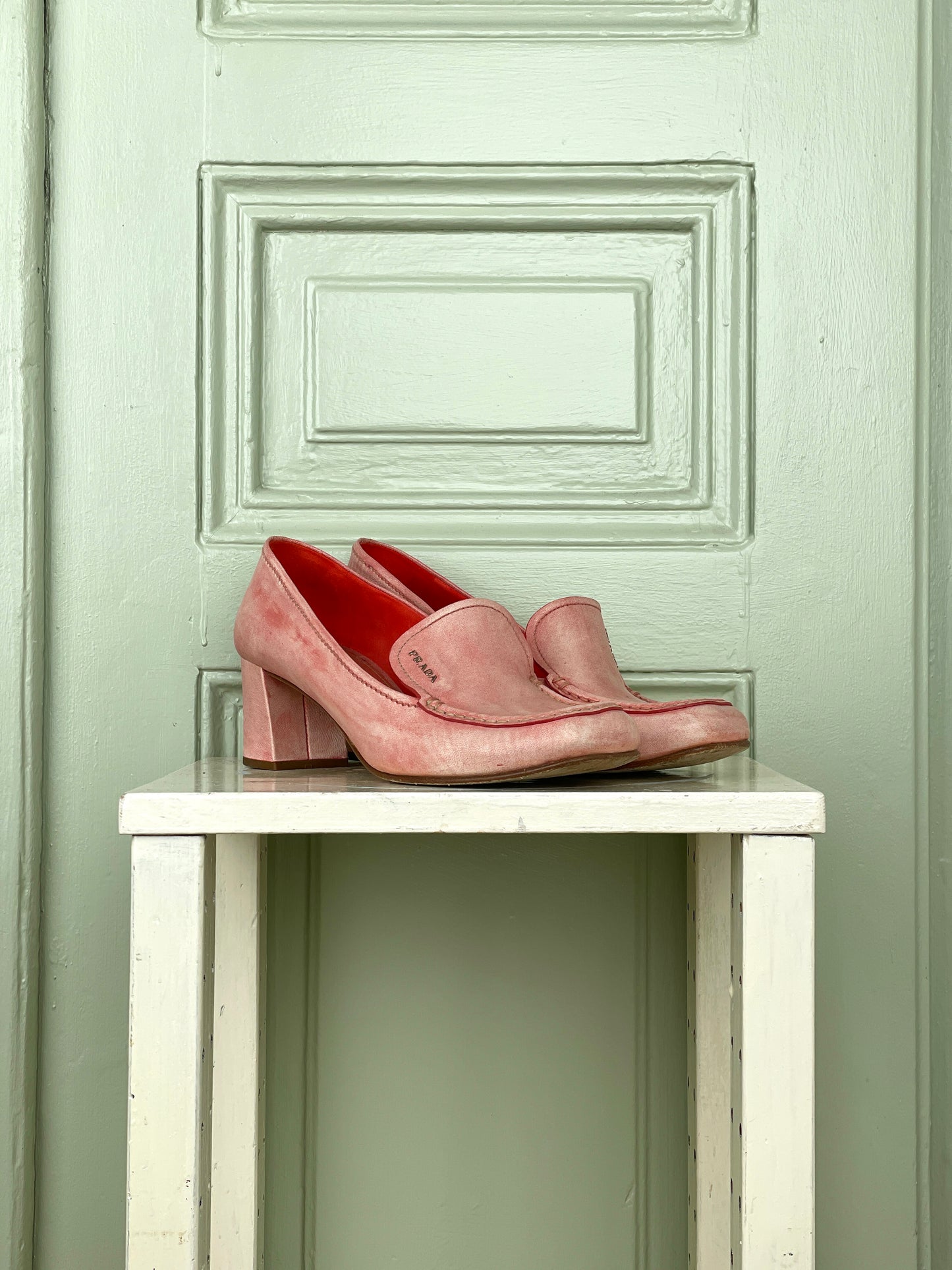 Prada 2000s Square Toe Loafer Pumps