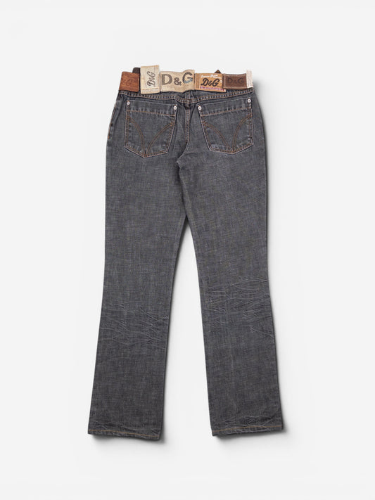 Dolce & Gabbana AW03 Flared Bootcut Multi Patch Tag Denim Jeans – photo 2
