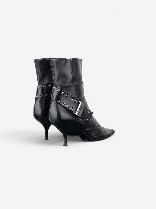 Dior by Galliano SS02 ‘Street Chic’ Buckle Ankle Heel Boots – photo 2