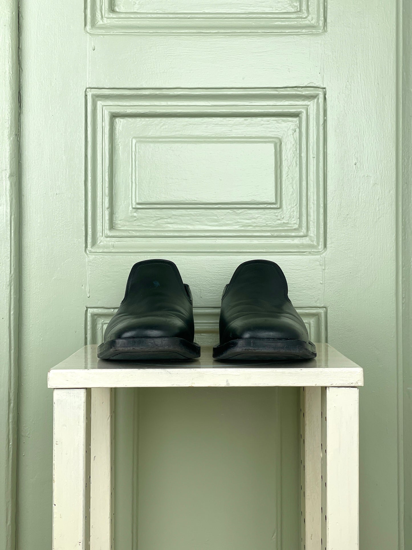 Ann Demeulemeester Square Toe Slip-On Loafer Mules