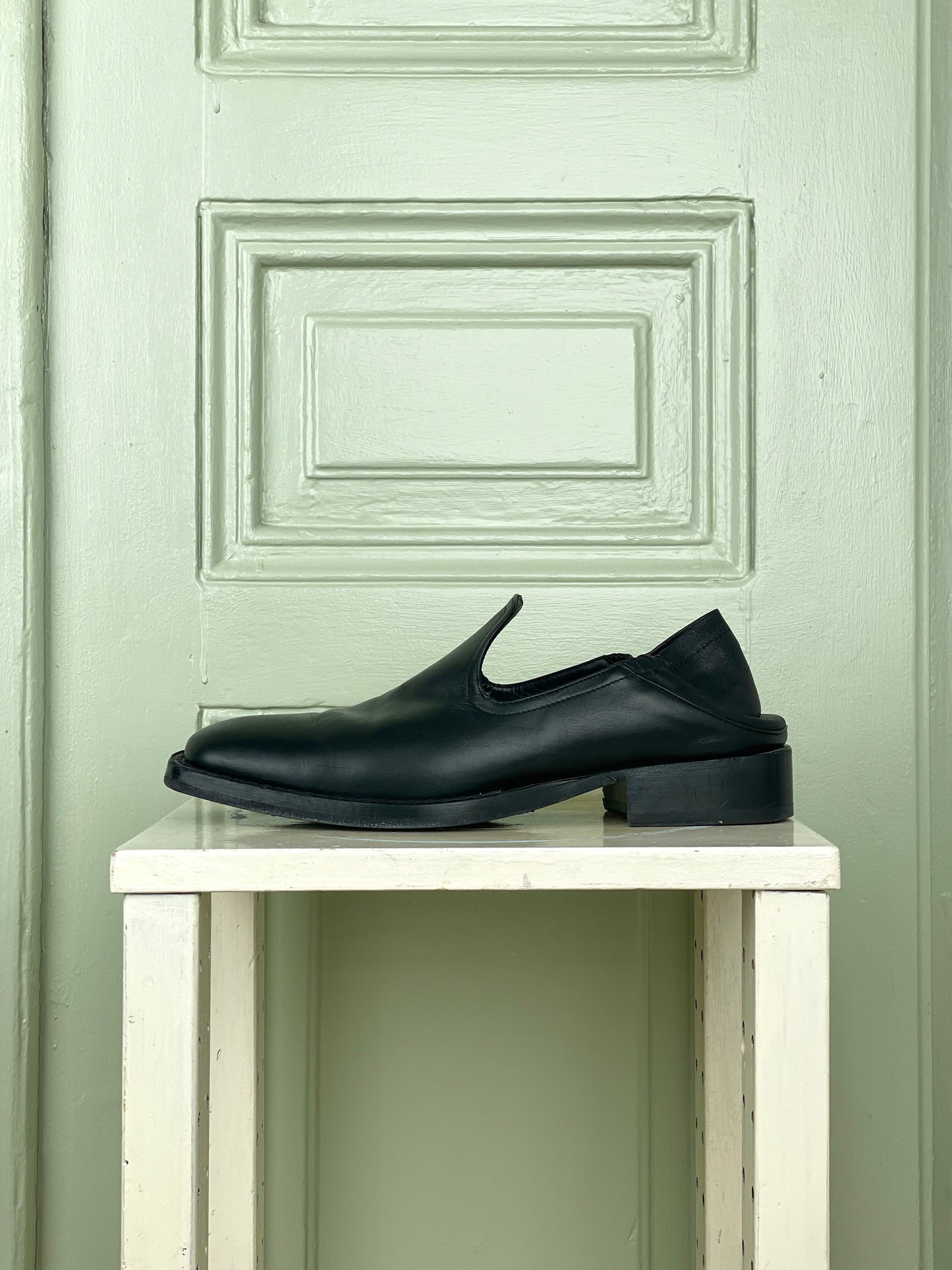 Ann Demeulemeester Square Toe Slip-On Loafer Mules