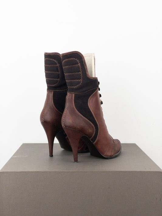 Jean Paul Gaultier AW08 Lace-Up Sports Heel Boots