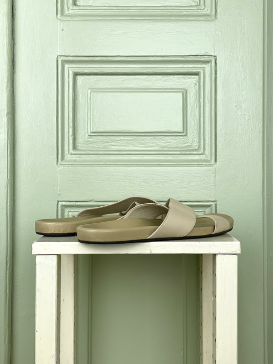 Helmut Lang 2000s Leather Cross Sandal Slides