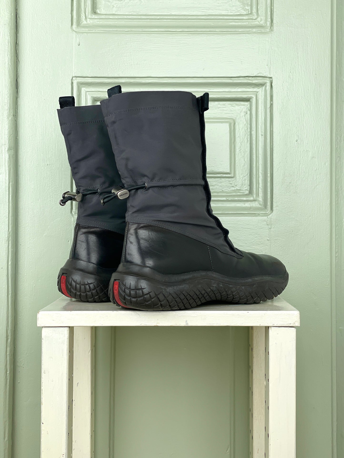 Prada AW99 Square Toe Hybrid Vibram Boots