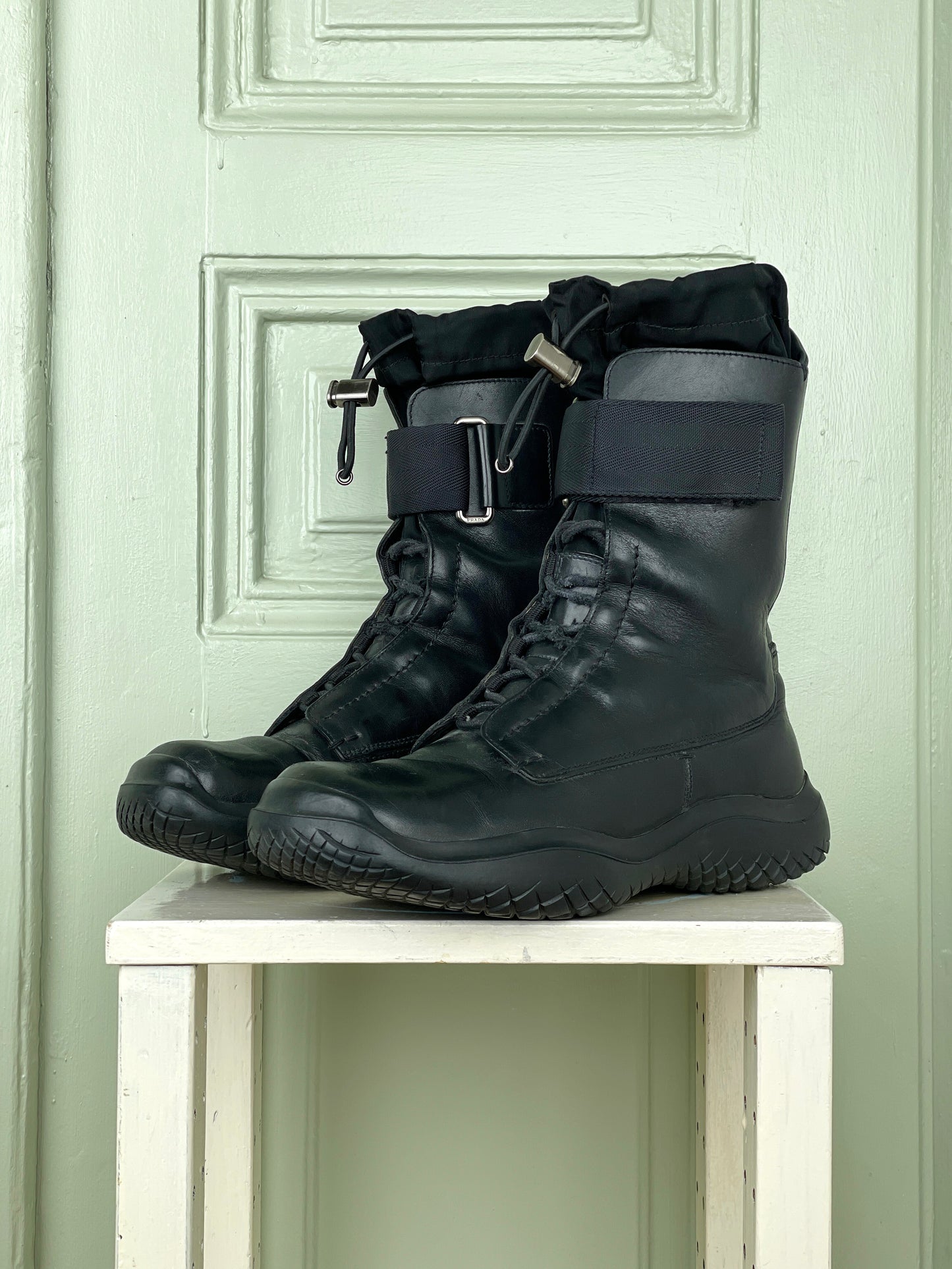 Prada AW99 Square Toe Vibram Combat Boots