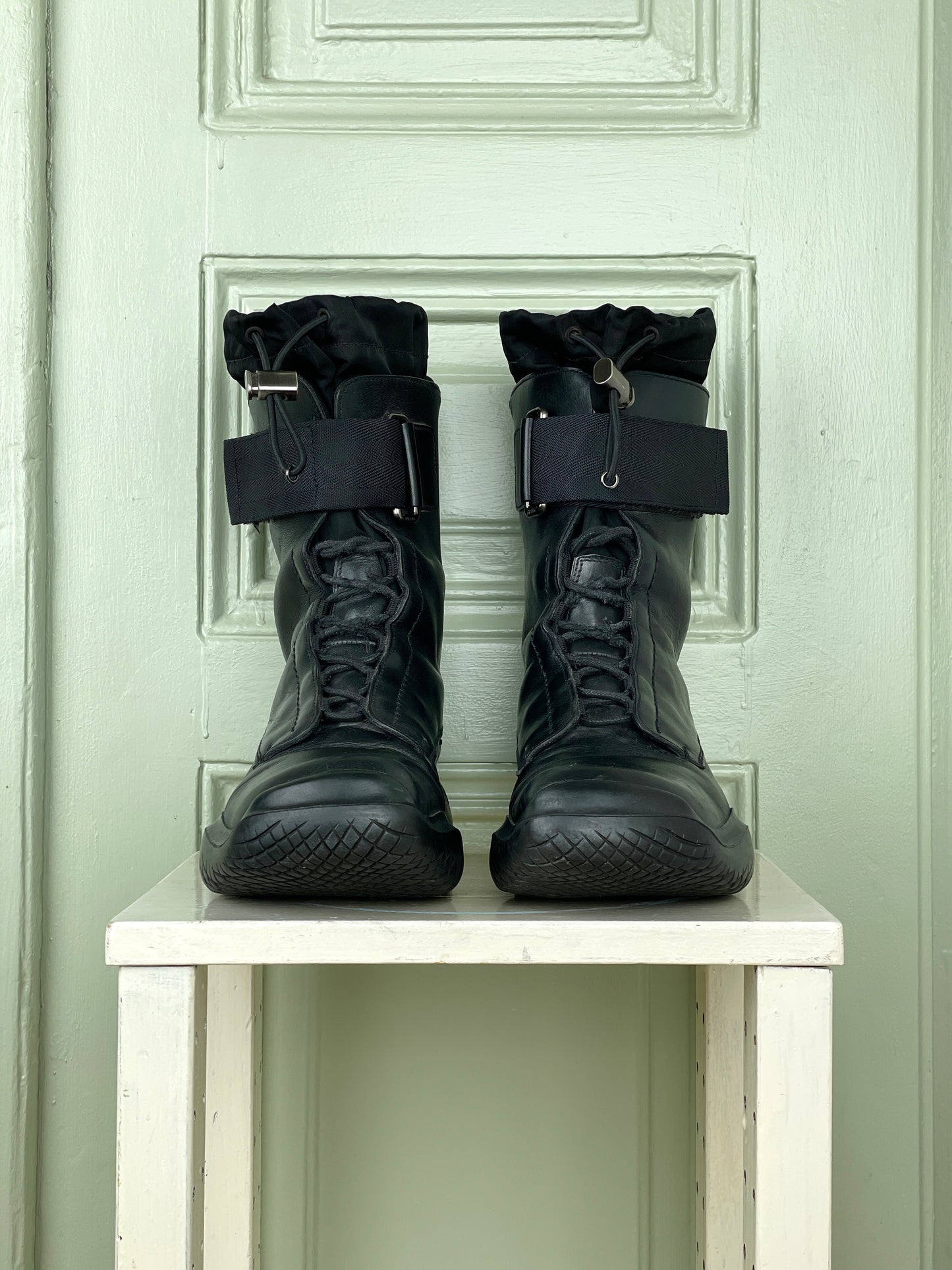 Prada AW99 Square Toe Vibram Combat Boots