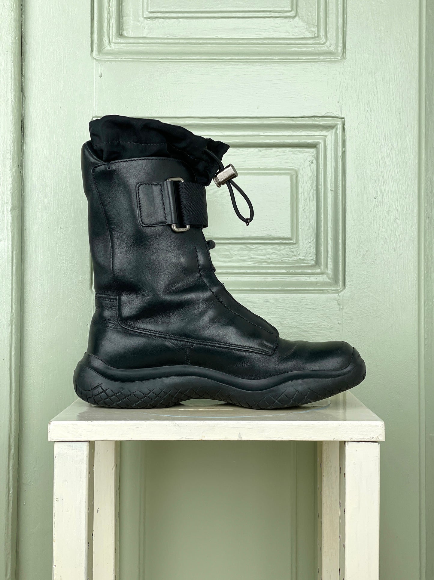 Prada AW99 Square Toe Vibram Combat Boots