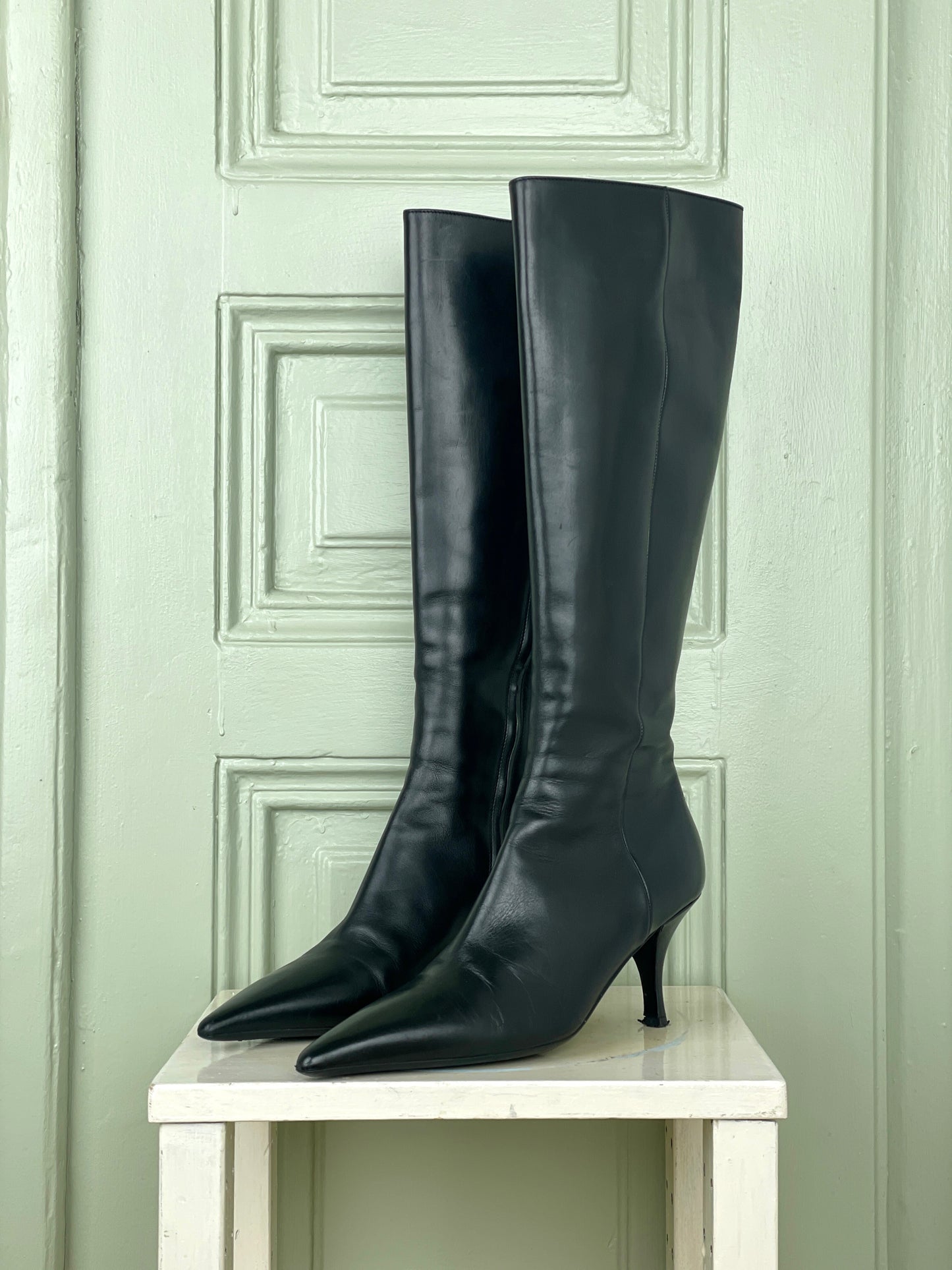 Prada 2000s Kitten Heel Boots