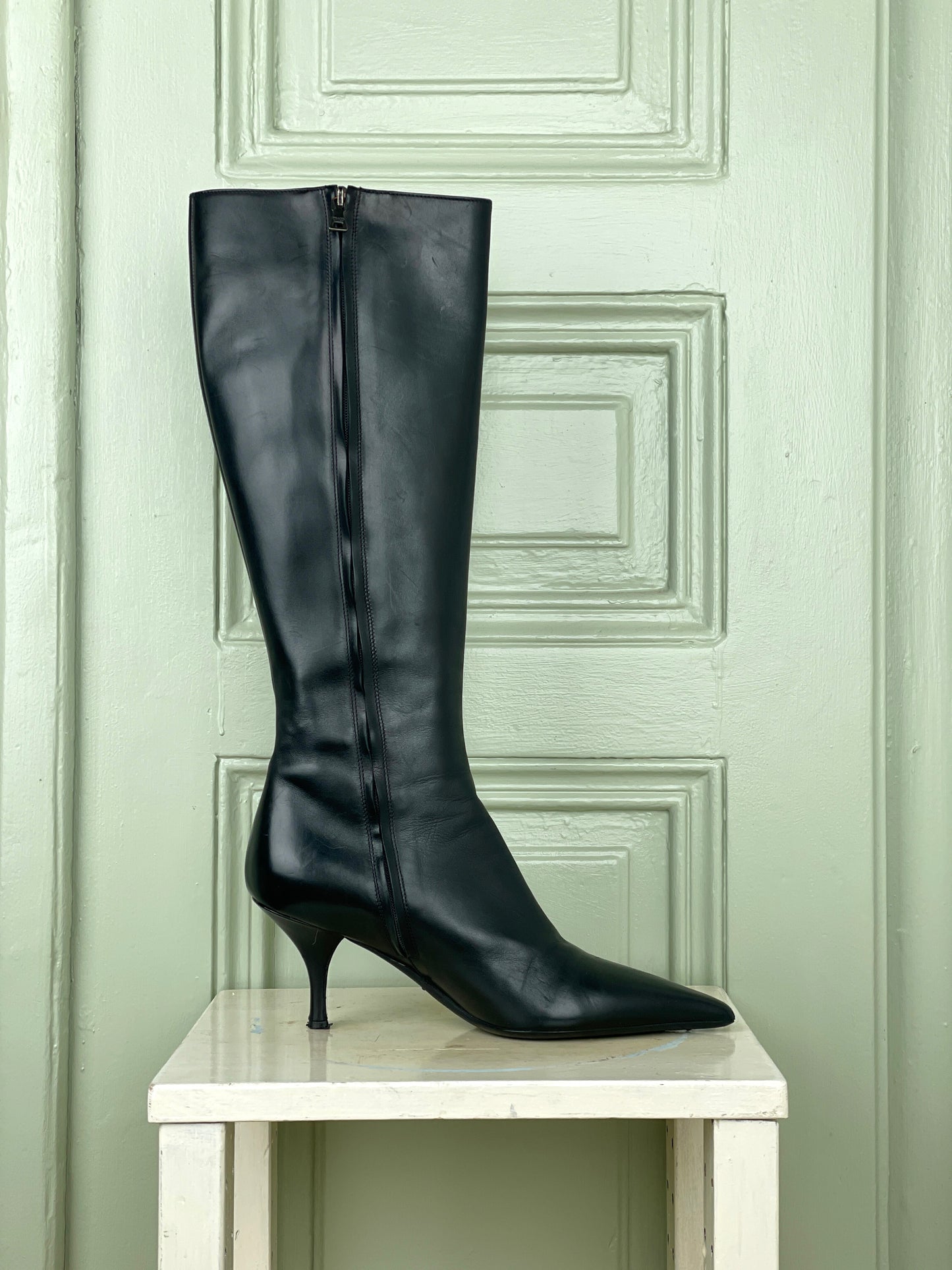 Prada 2000s Kitten Heel Boots