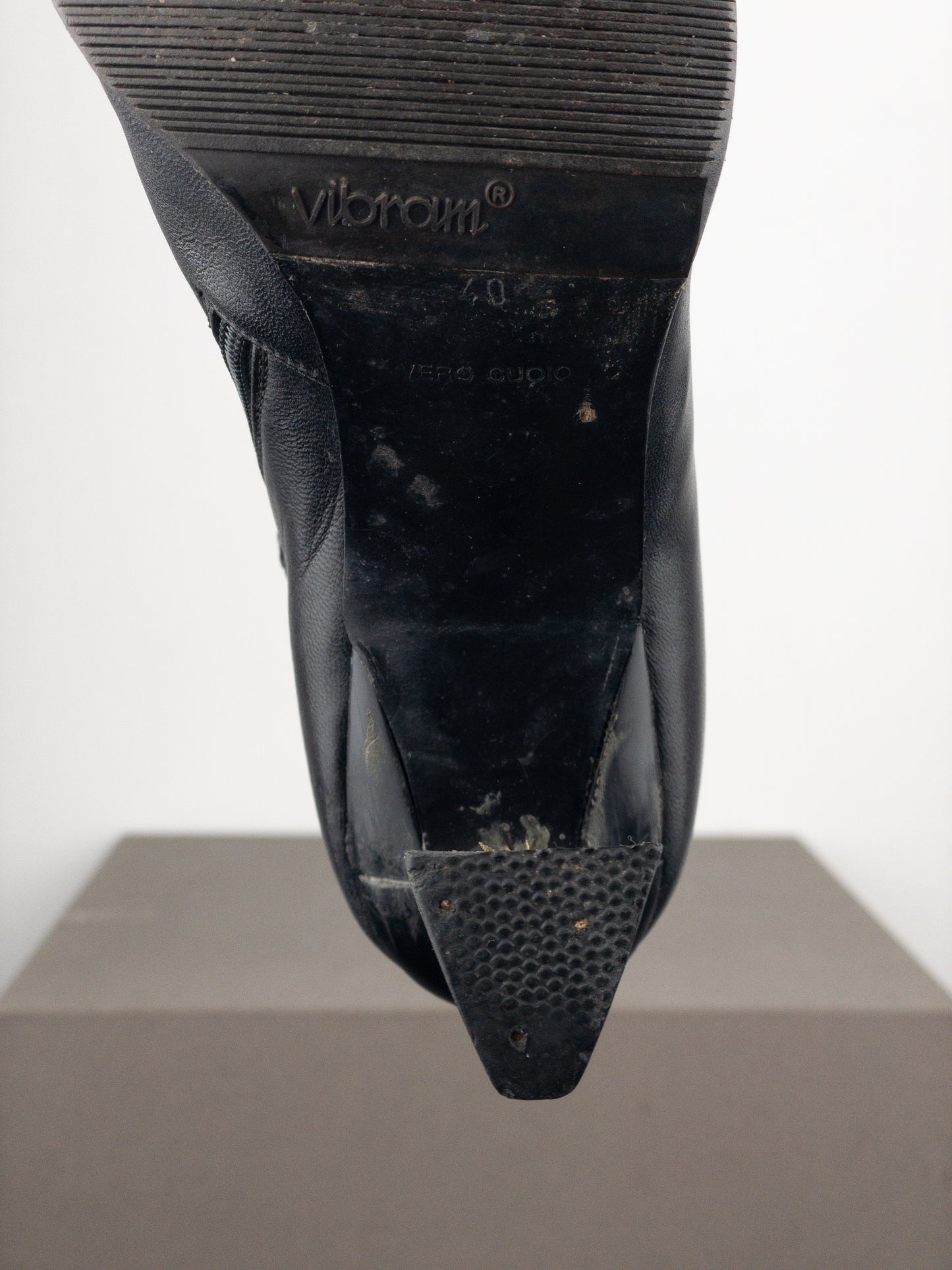 Prada AW99 Square-Toe Sculptural Ankle Heel Boots