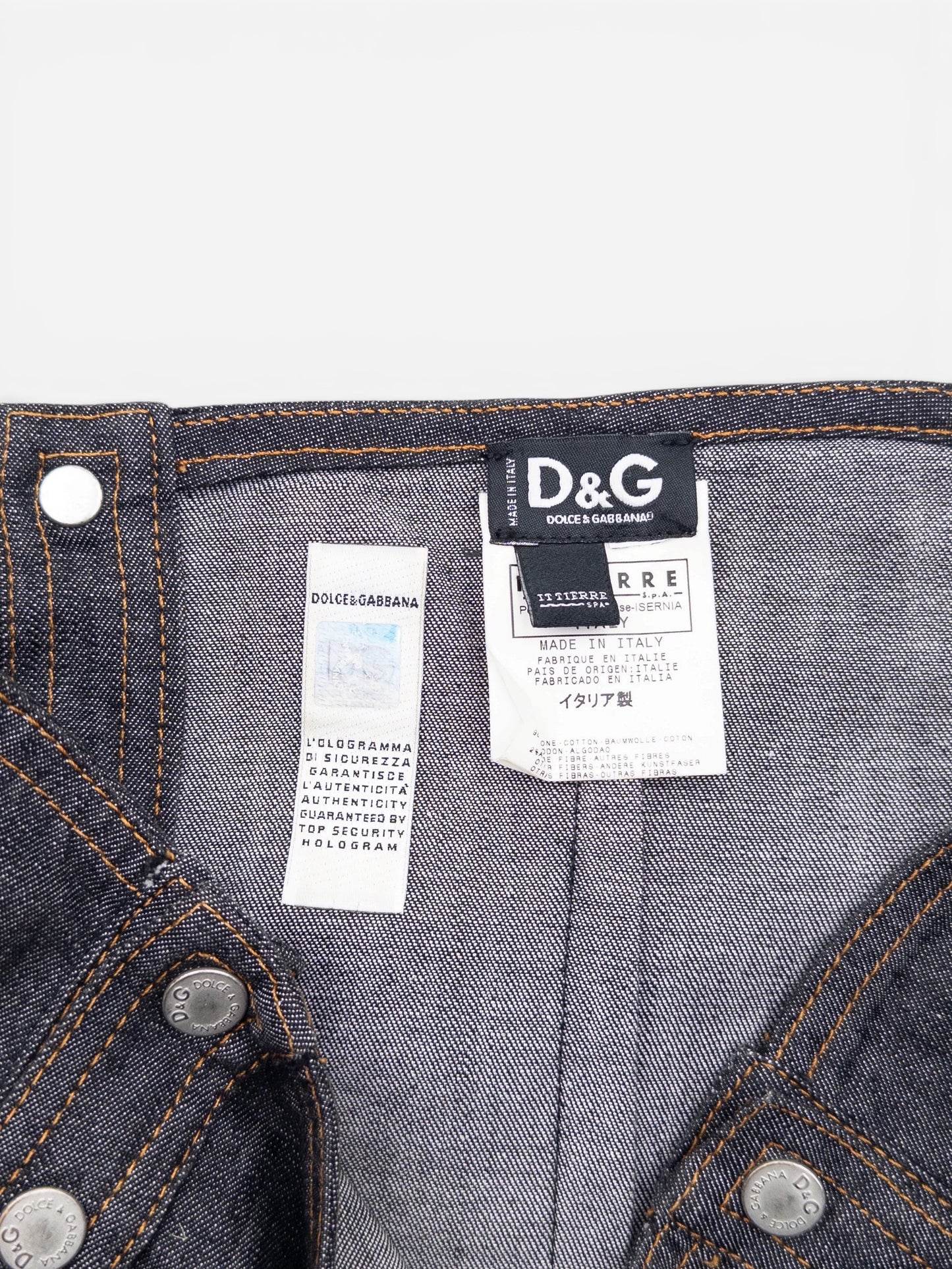 Dolce & Gabbana 2000s Buttoned Denim Maxi Skirt