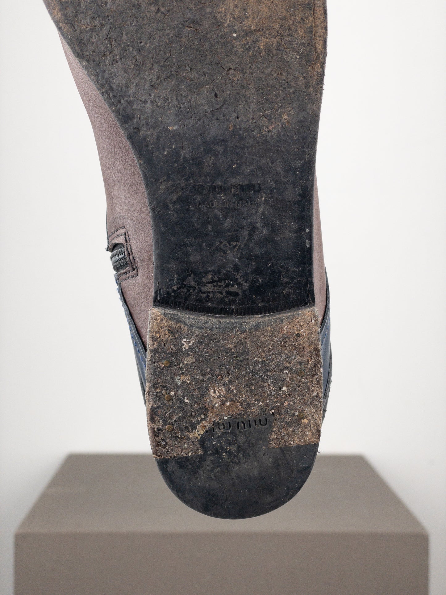 Miu Miu AW08 Knee-High Biker Riding Boots