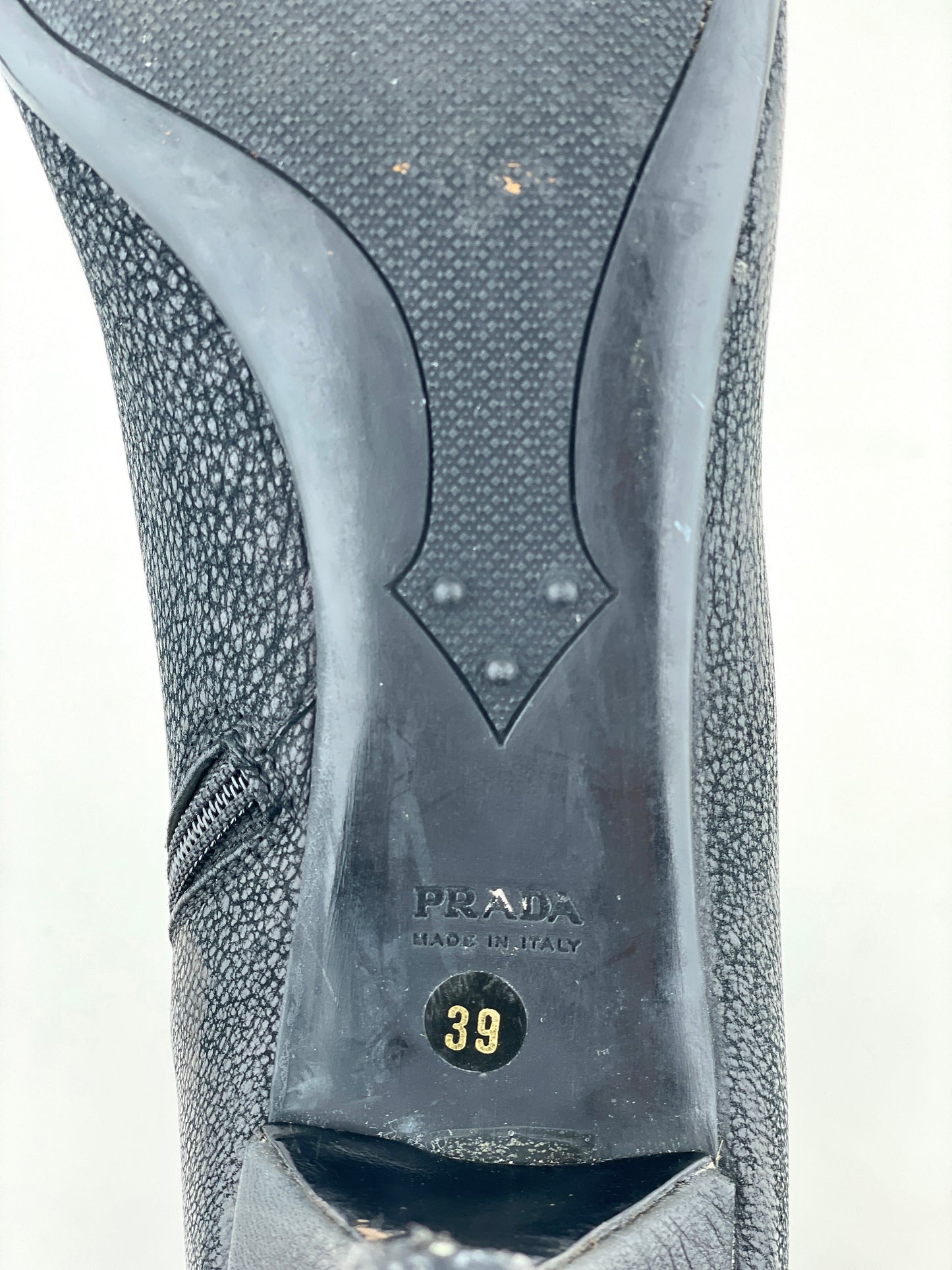 Prada 2000s Buckle Kitten-Heel Ankle Boots