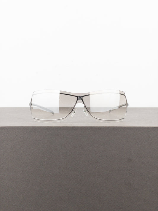 Gucci by Tom Ford 2000s GG1711 Rimless Wrap Shield Sunglasses