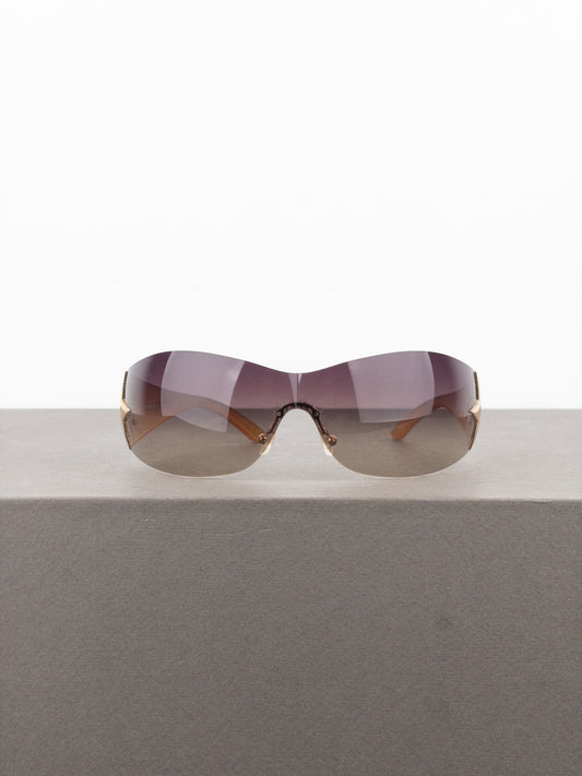 Prada SS04 ‘SPR72G’ Star Wrap Mask Shield Sunglasses