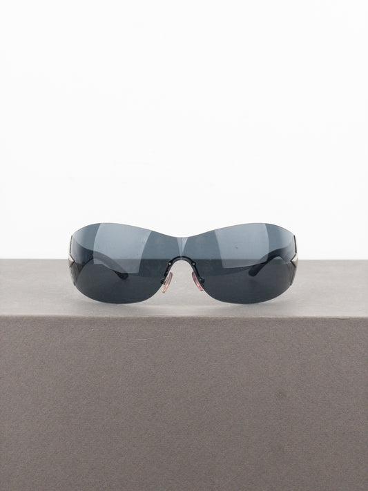 Prada SS04 ‘SPR72G’ Star Wrap Mask Shield Sunglasses