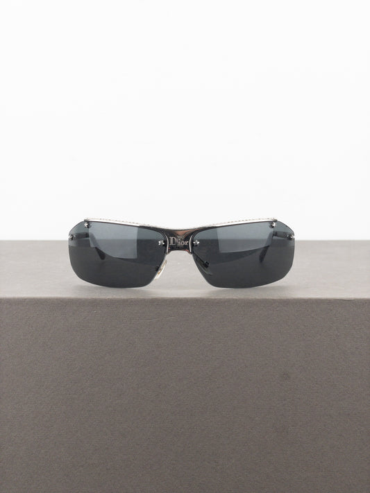 Dior by Galliano 2000s ‘Dior Hit 2’ Swarovski Rhinestone Rimless Sunglasses