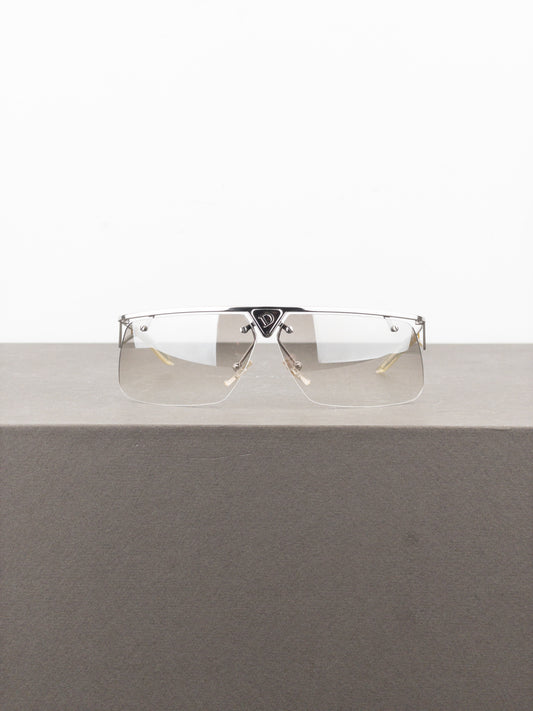 Dior by Galliano 2000s ‘Clubbing’ Rimless Wrap Mask Shield Sunglasses