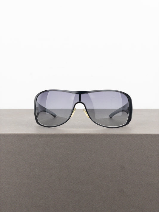 Dior by Galliano 2000s ‘Subdior 2’ Wrap Mask Shield Sunglasses
