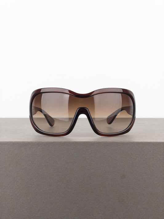 Prada AW11 Oversized ‘Illusion’ Wrap Mask Shield Sunglasses