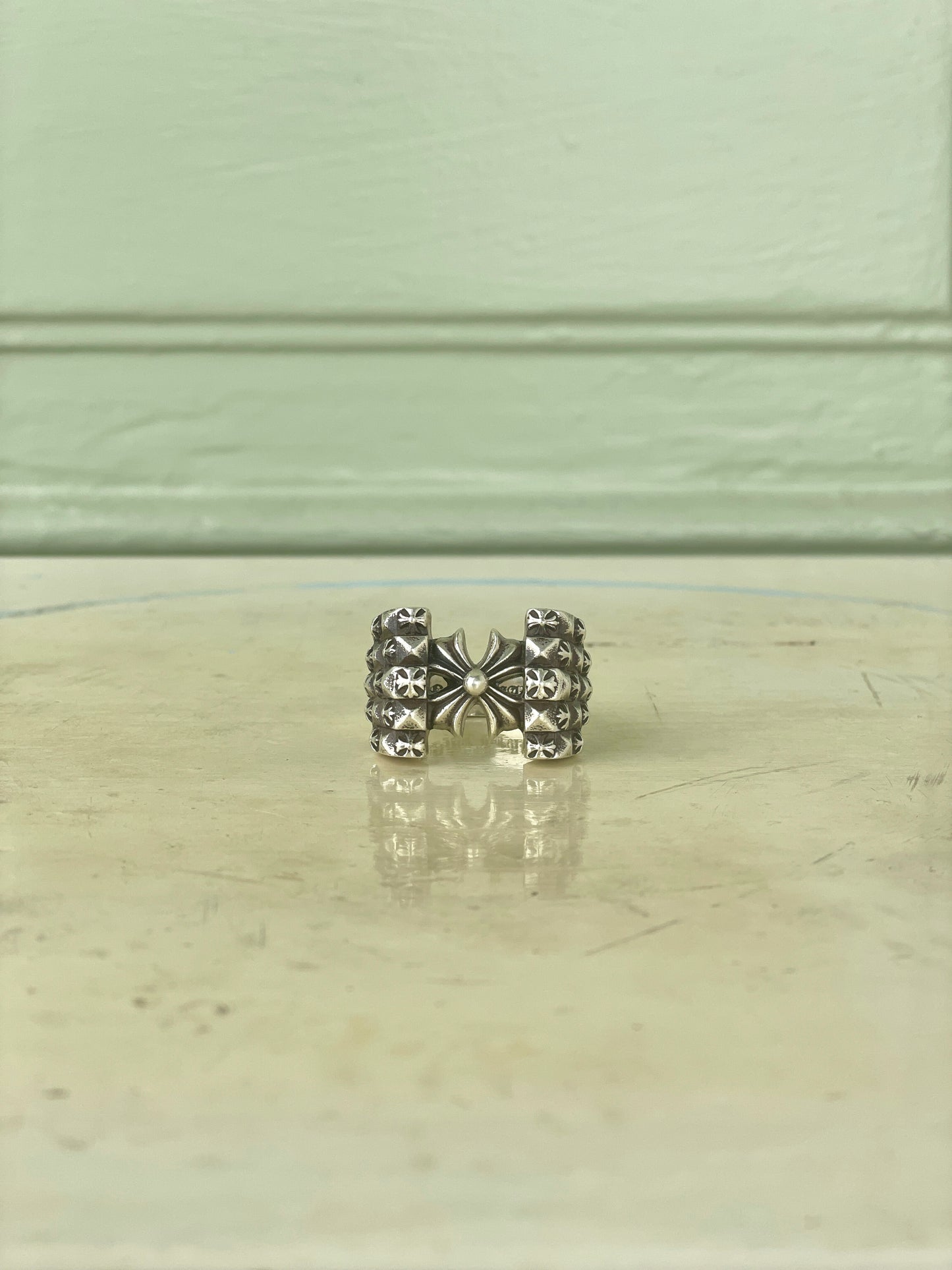 Chrome Hearts Big Plus Cross Tie Fighter Ring
