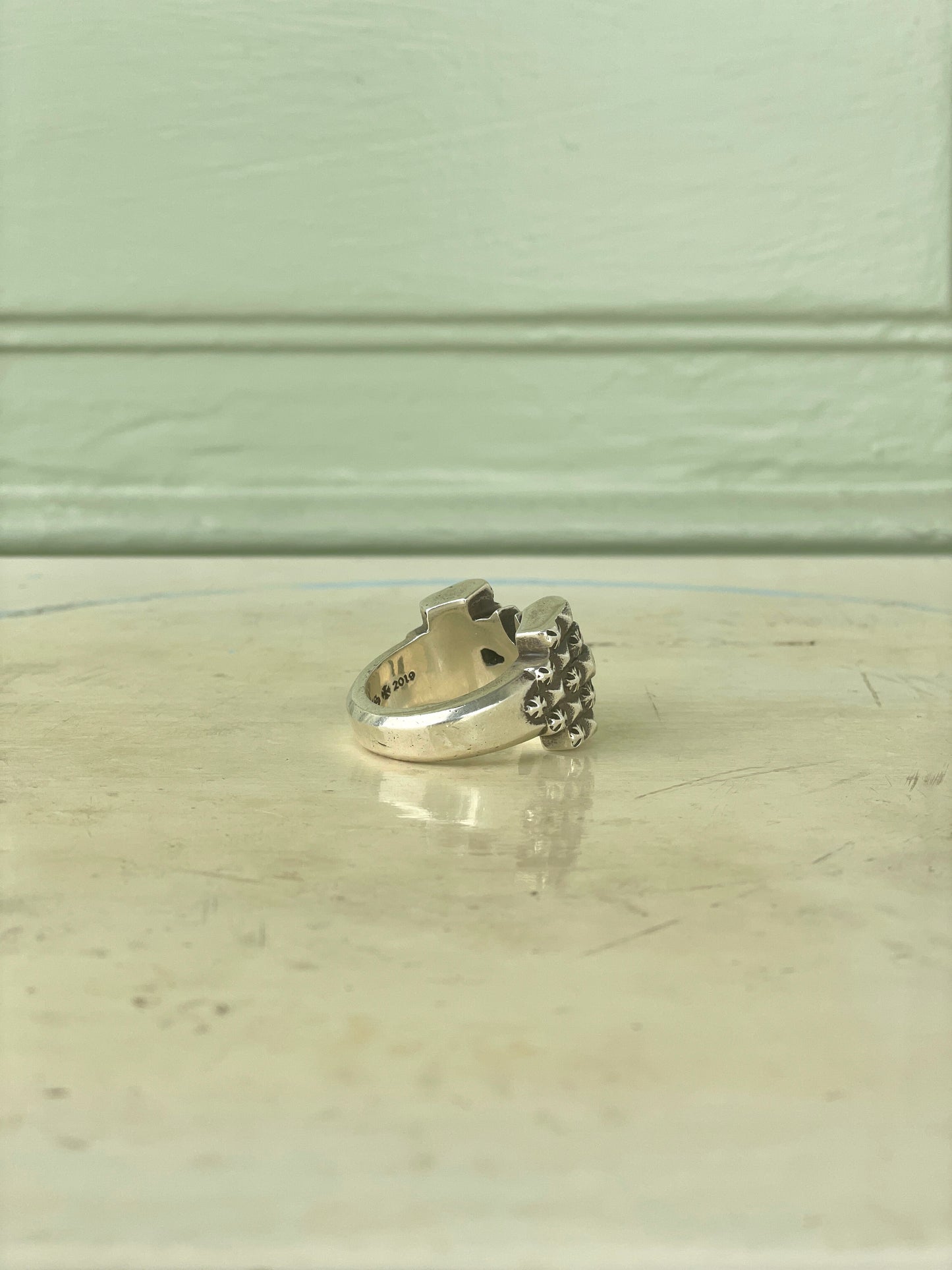 Chrome Hearts Big Plus Cross Tie Fighter Ring