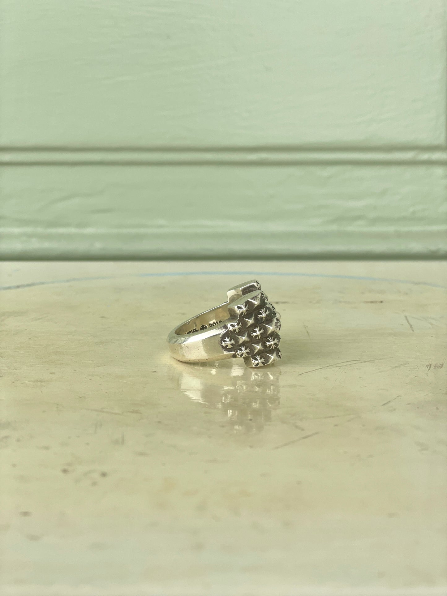 Chrome Hearts Big Plus Cross Tie Fighter Ring