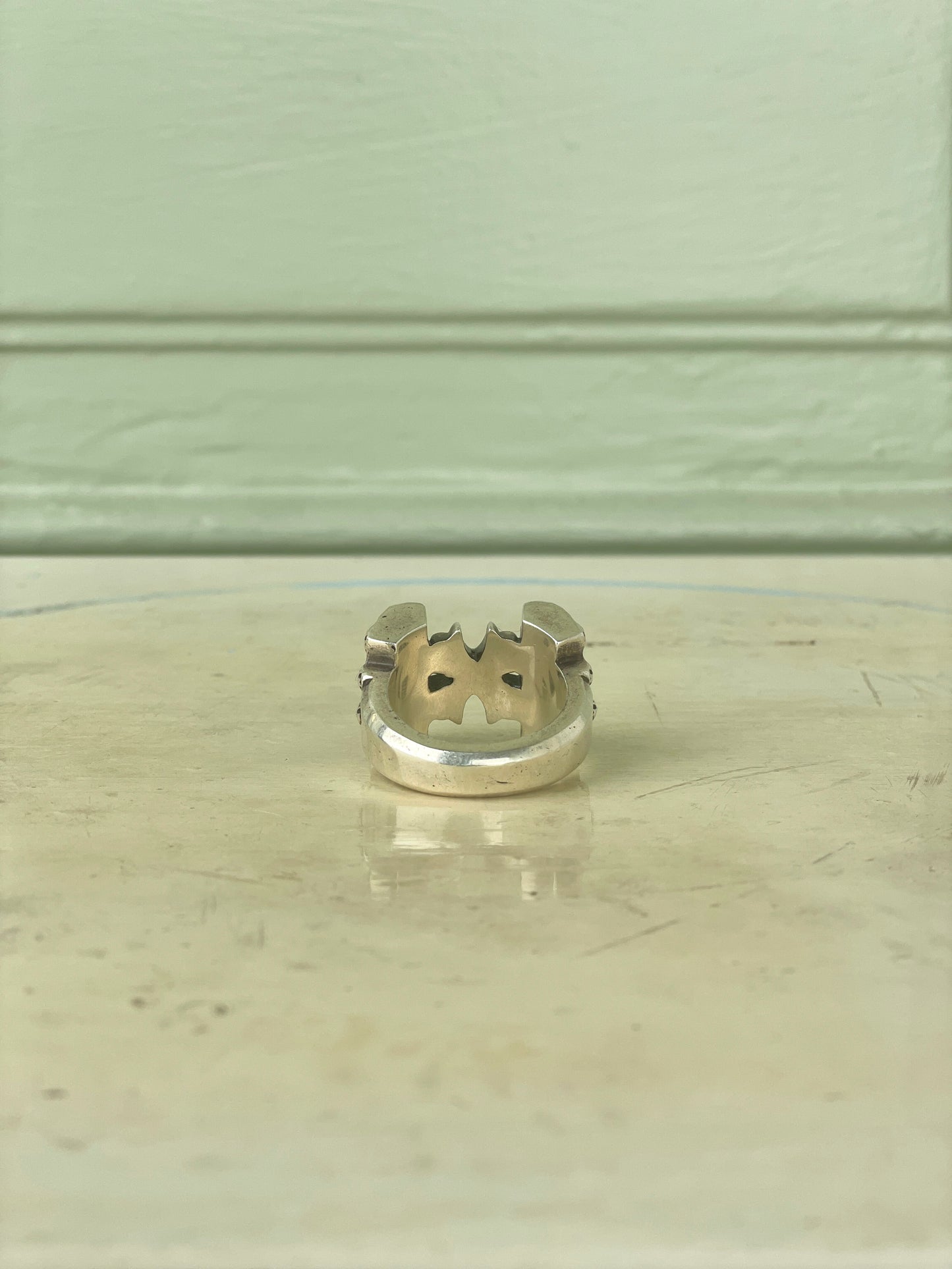 Chrome Hearts Big Plus Cross Tie Fighter Ring