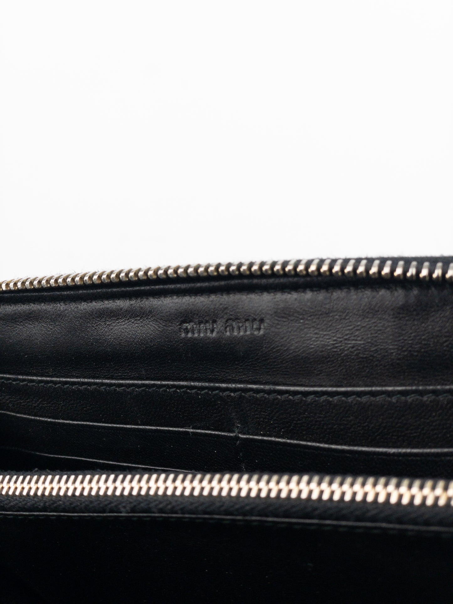 Miu Miu 2000s Quilted Biker Zipper Wallet