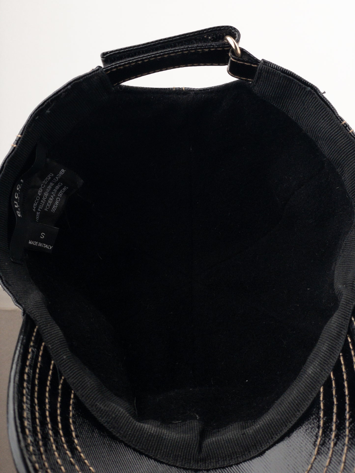 Gucci by Tom Ford 1990s Patent Leather Logo Baseball Cap