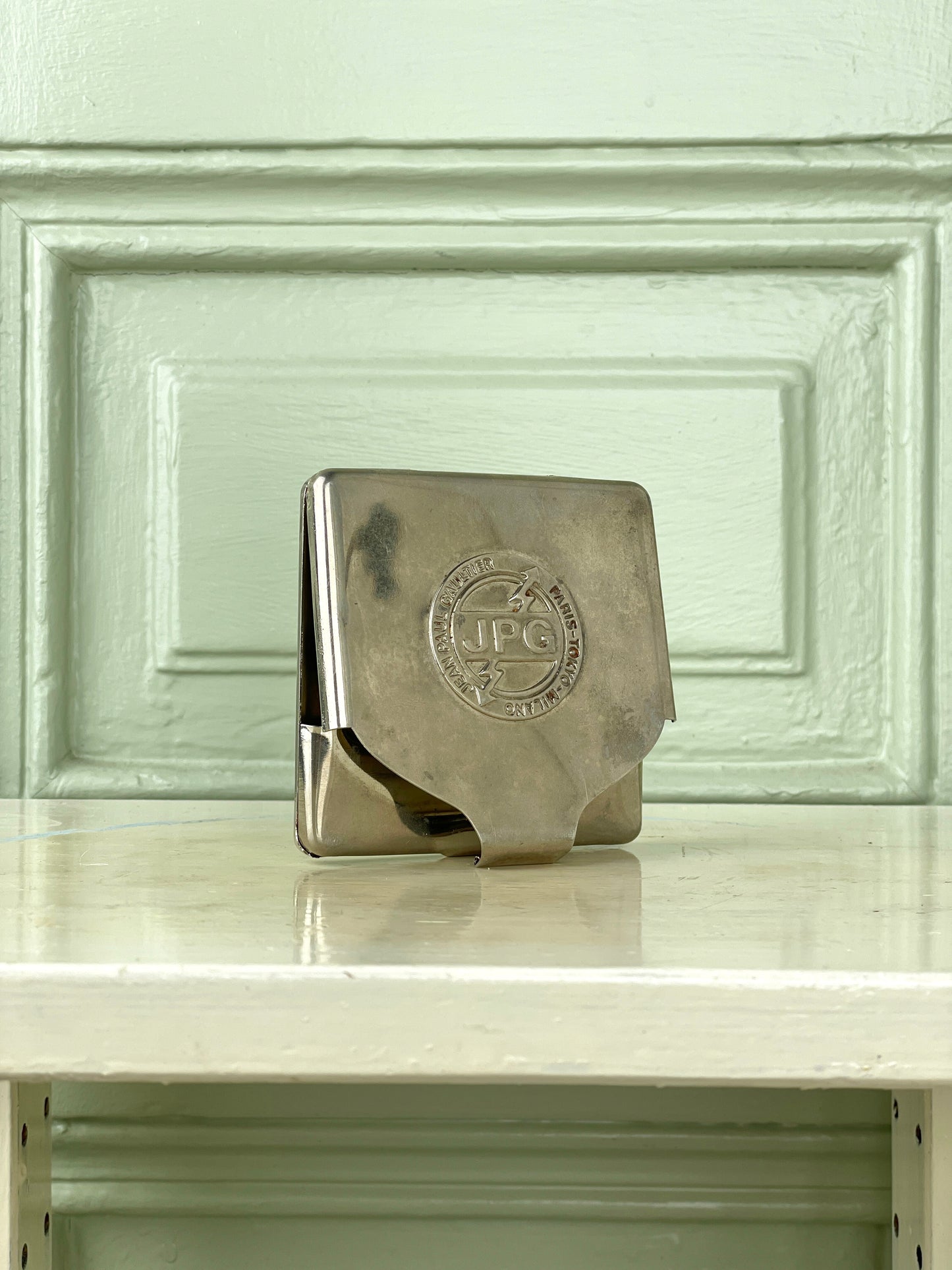Jean Paul Gaultier 90s Logo-Embossed Metal Cigarette Case