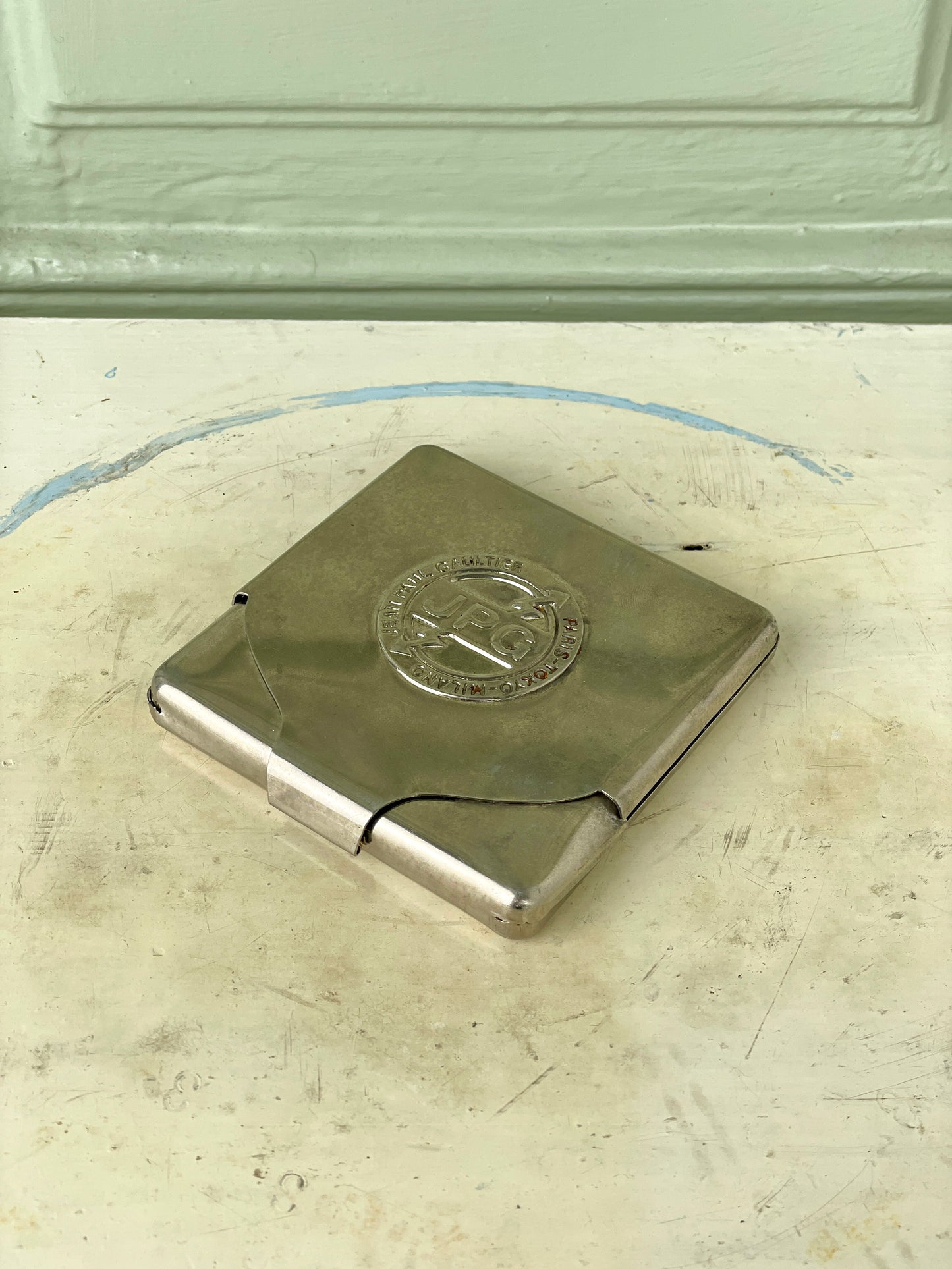 Jean Paul Gaultier 90s Logo-Embossed Metal Cigarette Case